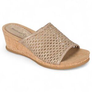 Baretraps Women's Flossey Slide Wedge Sandals - Gold